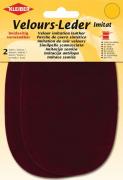 Patches en simili cuir velours - Bordeaux