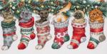 Chats mignons de Noël