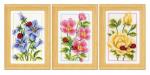 Miniatures Fleurs et coccinelles - lot de 3