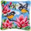 Coussin - Mésanges et magnolia