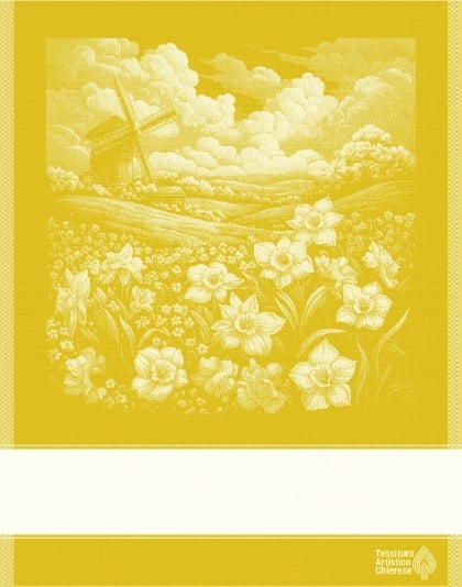 Serviette - Paesaggio 1 - Jaune