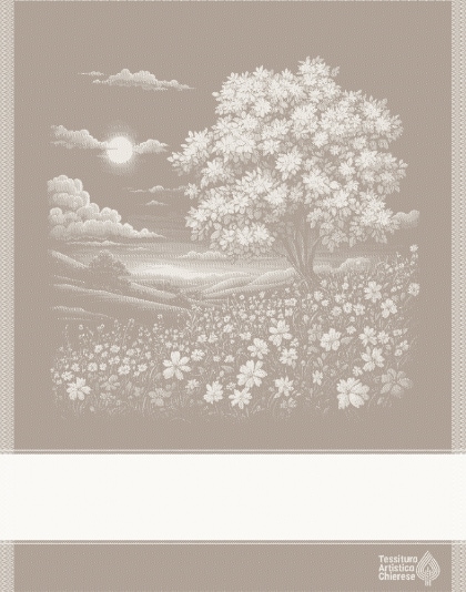 Serviette - Paesaggio 2 - Lin mélangé Ecru