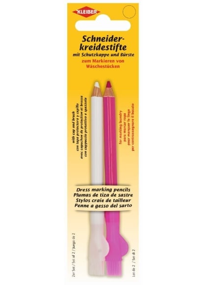 Crayons pour marquer les tissus - 2 pcs - Blanc-Rose