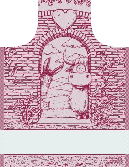 Tablier - Happy Farm - Rouge