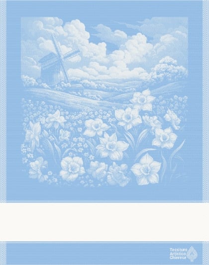 Serviette - Paesaggio 1 - Bleu