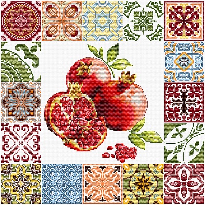 Mosaic Heart of the Pomegranate
