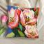 Coussin - Motif floral coloré - Tulipes