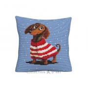 Coussin - Teckel rayé