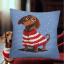 Coussin - Teckel rayé