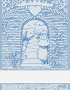 Serviette - Happy Farm - Bleu