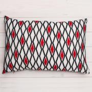 Coussin - Diamants blancs et rouges