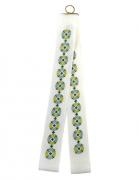 Ruban avec fleurs – bleu-vert