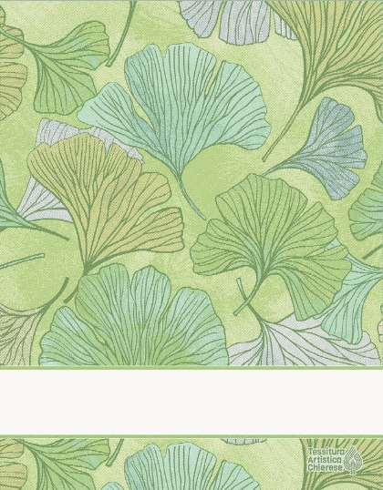 Serviette - Biloba - Vert-Jaune