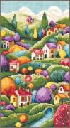 Paysage avec des chalets