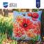 Coussin - Coquelicots et fleurs sauvages