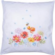 Coussin - Coquelicots et fleurs sauvages