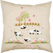 Coussin - Moutons dans le pré