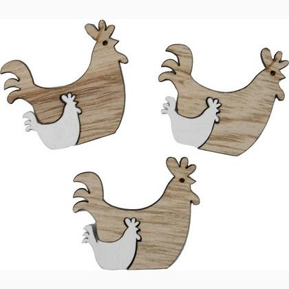 Poule en bois