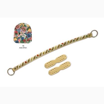 Anse pour sac motif fleurs mélangées