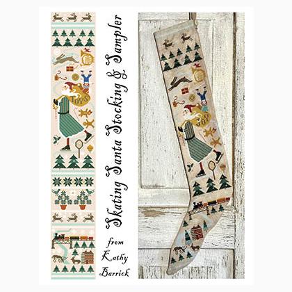 Skating Santa Stocking & Sampler