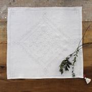 Kit Sashiko en tissu de lin (Shippo) - Blanc