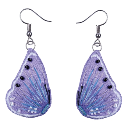 Boucles d\'oreilles - Purple Butterflies