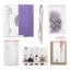 Boucles d'oreilles rondes - Motif violet