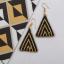 Boucles d'oreilles triangulaires - Motif couleur or