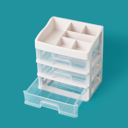 Organisateur en plastique - 3 tiroirs