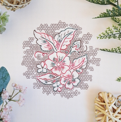 Floral blackwork