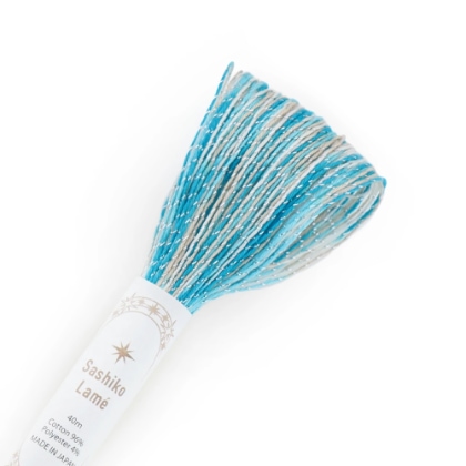 Fil Lamé pour Sashiko - Multicolore Marine