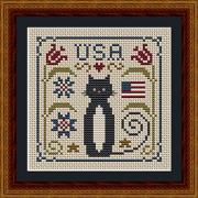Patriotic USA Cat