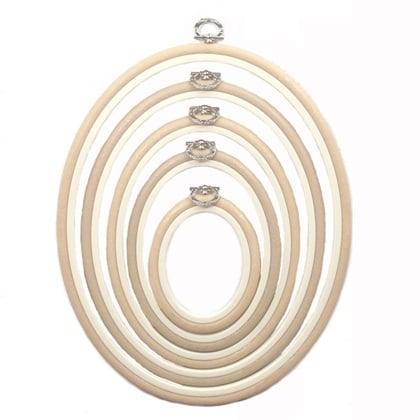 Cadre Ovale 22 cm x 27 cm - Sable