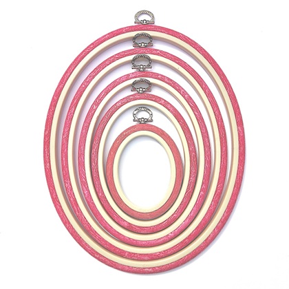 Cadre Ovale 11.5 cm x 15 cm - Rose