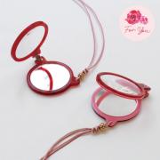 Collier-pendentif Sabae : loupe et miroir de broderie