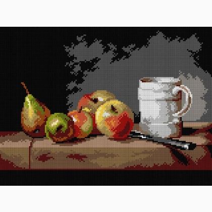 Nature morte à la tasse, aux pommes et aux poires (Jean Chardin)