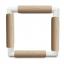 Cadre carré à clips 21x21 - Beige