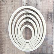 Cadre Oval 18 cm x 23 cm - Blanc