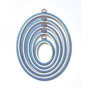 Cadre Ovale 11.5 cm x 15 cm - Bleu