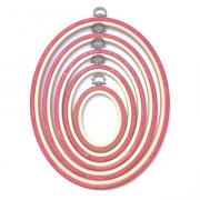 Cadre Ovale 8.5 cm x 10.5cm - Rose