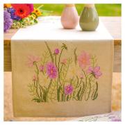 Chemin de Table - Fleurs roses