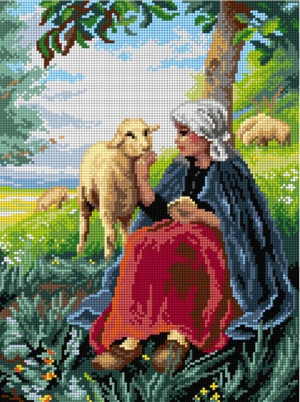La Bergère et les Moutons (Georges François Paul Laugee)