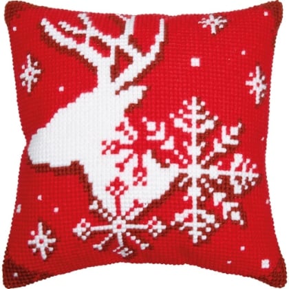 Coussin - Cerf de Noël