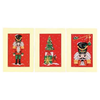 Cartes à broder : Casse-noix - Set de 3