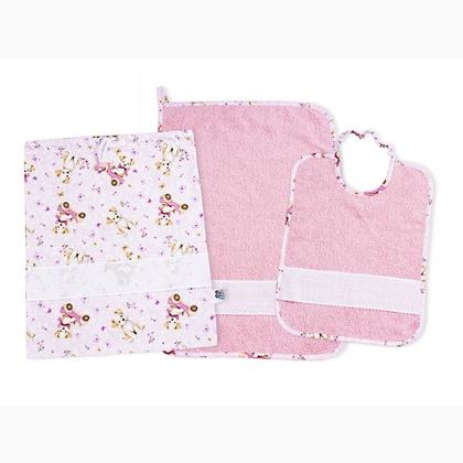 Set Crèche Petits chiens - Rose