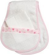 Serviette protège épaule anti-bavouille - Petits cœurs - Rose