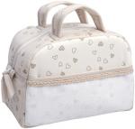 Trousse toilette - Petits cœurs - Tourterelle