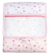Tapis à langer - Petits cœurs - Rose