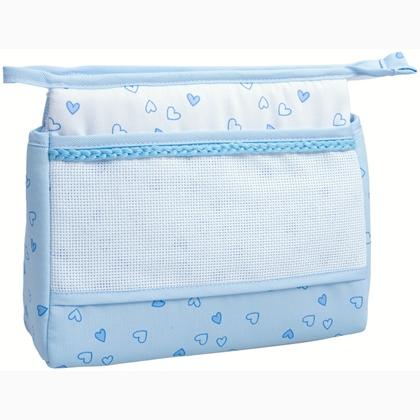 Trousse - Petits cœurs - Ciel bleu
