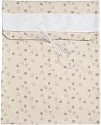 Sac porte-layette - Petits cœurs - Tourterelle